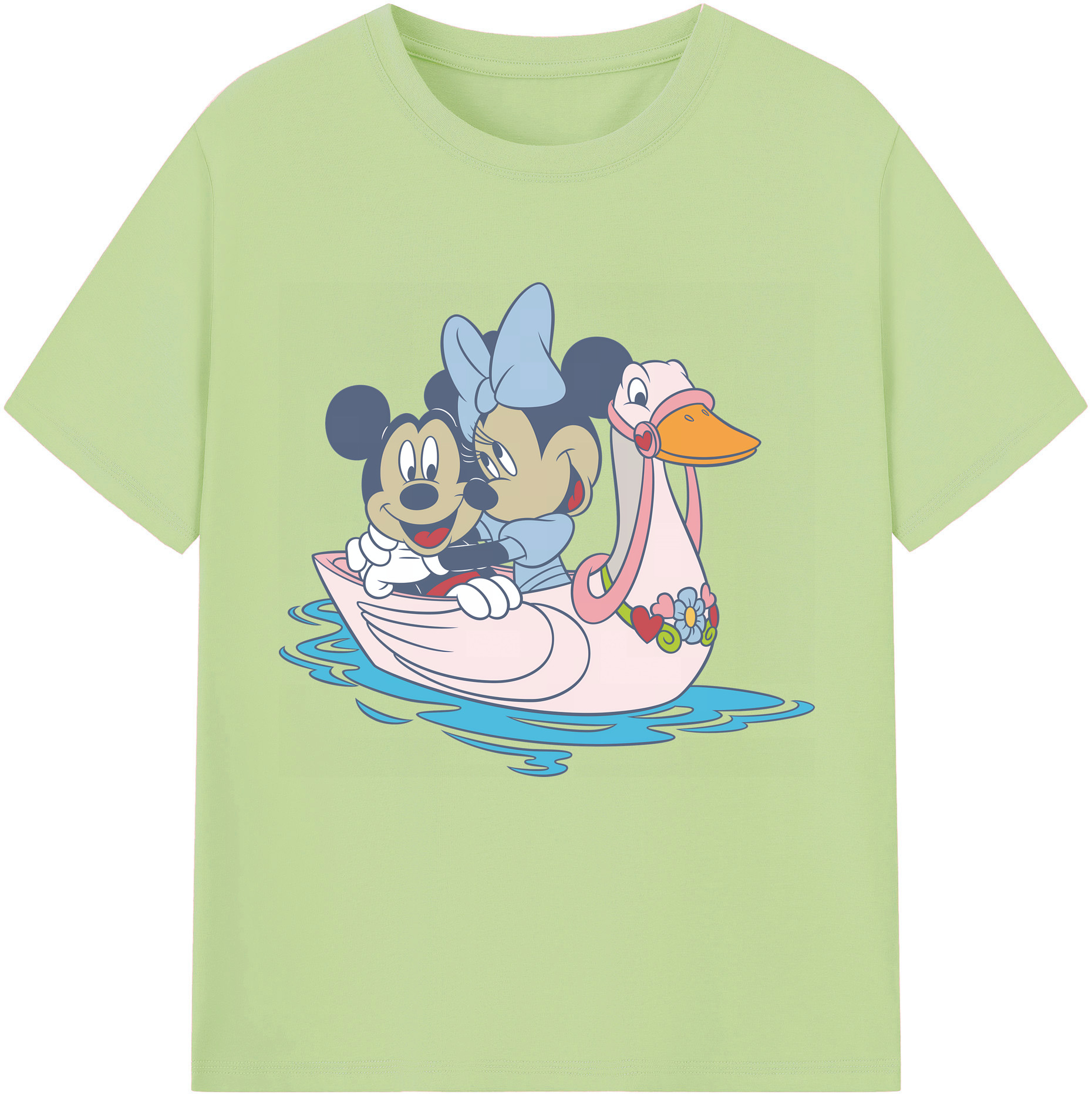 （画像用） ミッキーマウス Mickey Mouse 綿100％半袖Tシャツ（フロントプリント）